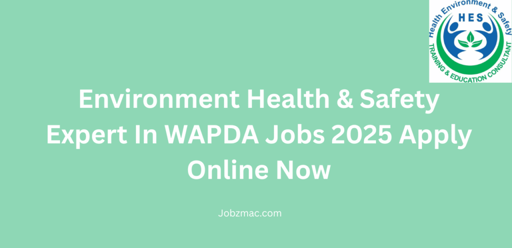 Environment Health & Safety Expert In WAPDA Jobs 2025 Apply Online Now