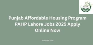 Punjab Affordable Housing Program PAHP Lahore Jobs 2025 Apply Online Now
